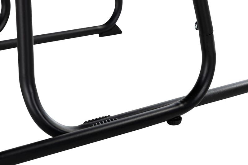 Lamborg Cafésett 120 cm Oval + 2 stoler - Glass/Svart - Hagemøbler - Hagegruppe - Cafesett