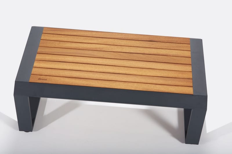 Lassento Cafésett 197 cm + 3-seters Sofa + 2 Lenestoler - Gul/Grå/Svart - Hagemøbler - Hagegruppe - Cafesett