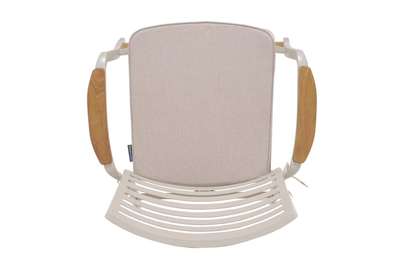 Portals Bargruppe 95 cm + Barstol - Hvit/Teak - Hagemøbler - Balkong - Balkongmøbler - Balkonggrupper