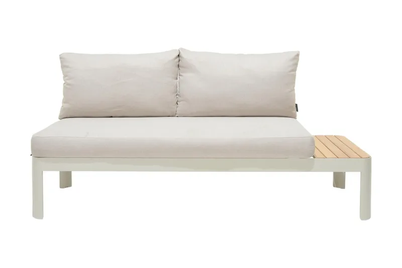 Portals Loungegruppe 2-seter - Hvit/Teak - Hagemøbler - Balkong - Balkongmøbler - Balkonggrupper