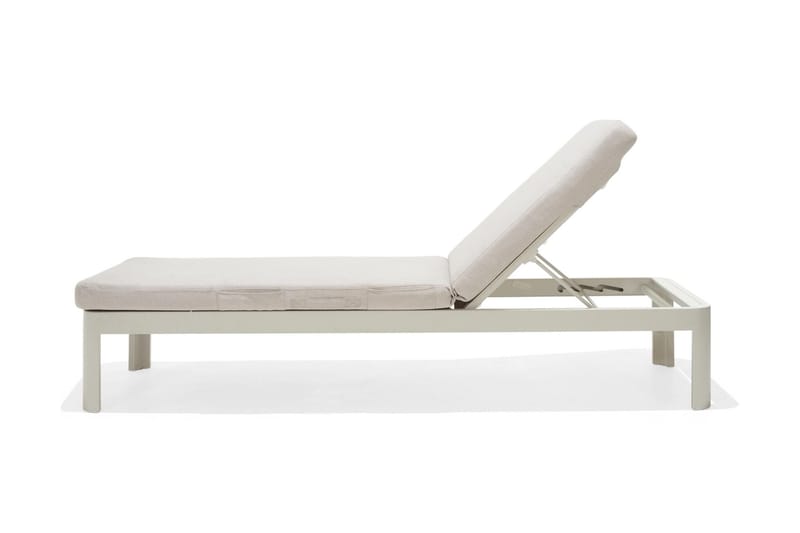 Portals Solsengsett med Pute - Hvit / Tre - Hagemøbler - Stoler & Lenestoler - Solseng & solvogner