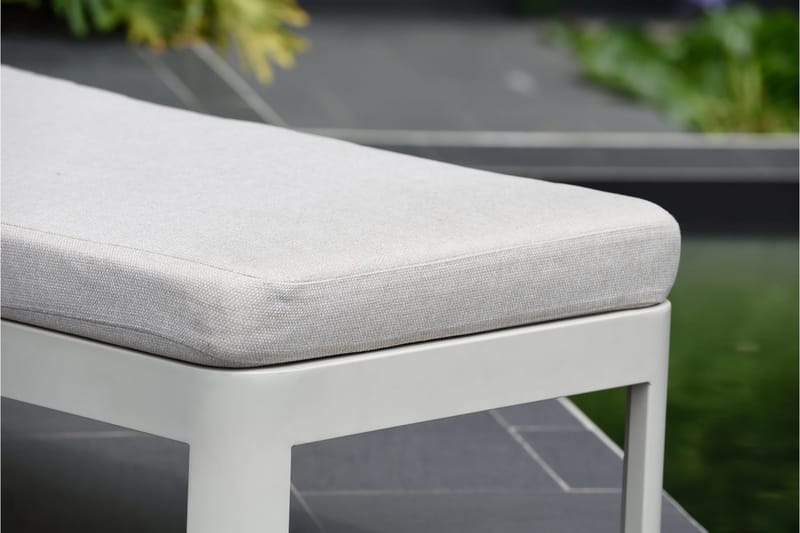 Portals Solsengsett med Pute - Hvit / Tre - Hagemøbler - Stoler & Lenestoler - Solseng & solvogner