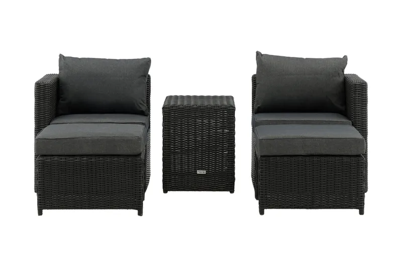 Quad Balkonggruppe 2-seters, Svart