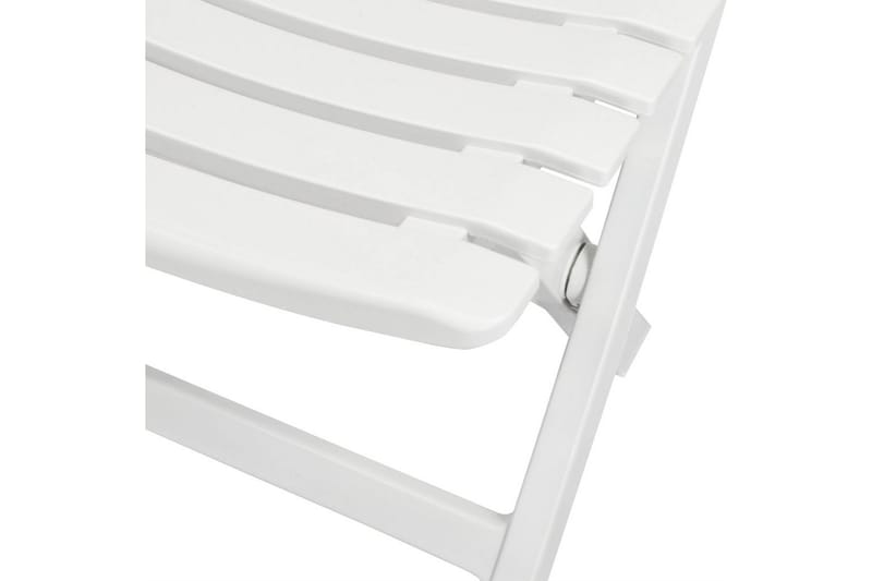 Sammenleggbart bistrosett 3 deler plast hvit - Hvit - Balkonggrupper - Cafesett