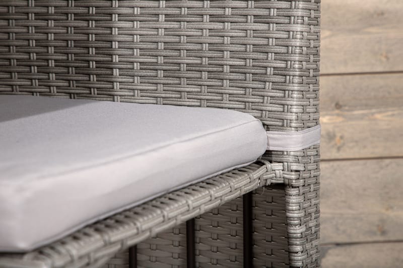 Savanna Cafésett 50 cm + 2 Spisestoler - Grå - Hagemøbler - Hagegruppe - Cafesett