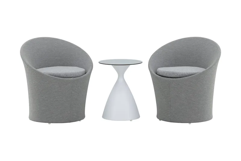 Spoga Balkonggruppe 2-seters, Hvit/Lys grå