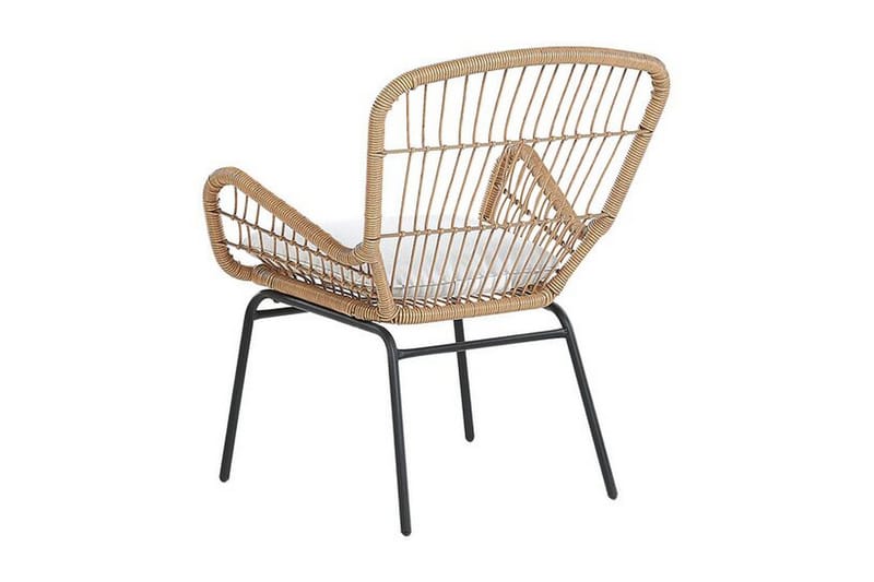 Svanninge Cafésett Rundt 69 cm + 2 Stoler - Brun/Lysegrå/Kunstrotting - Hagemøbler - Hagegruppe - Cafesett