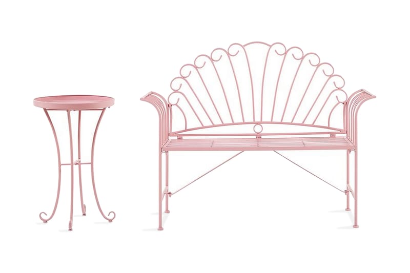 Torocany Cafésett - Rosa - Hagemøbler - Hagegruppe - Cafesett