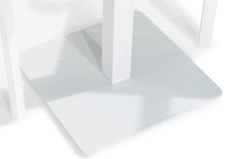 Tunis Cafésett 70x70 + 2 Stablestoler - Hvit/Grå - Hagemøbler - Balkong - Balkongmøbler - Balkonggrupper