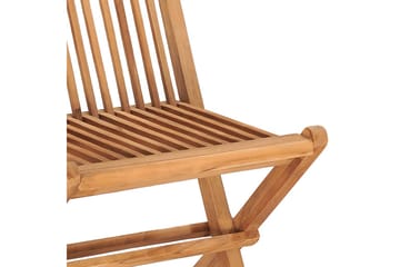 Utendørs spisestue sammenleggbar 3 deler heltre teak - Brun - Hagemøbler - Hagegruppe - Cafesett