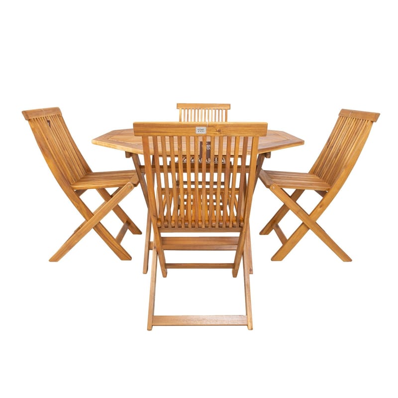 Garden Furniture Set HOME4YOU - brun - Hagemøbler - Hagegruppe - Spisegrupper hage