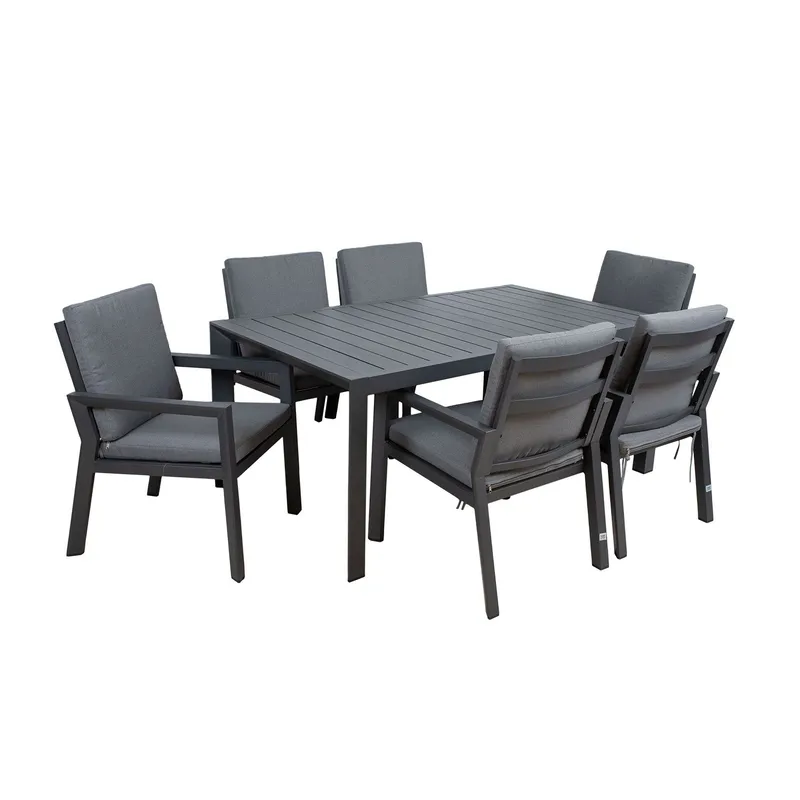 Garden Furniture Set HOME4YOU - Grå - Hagemøbler - Hagegruppe - Spisegrupper hage