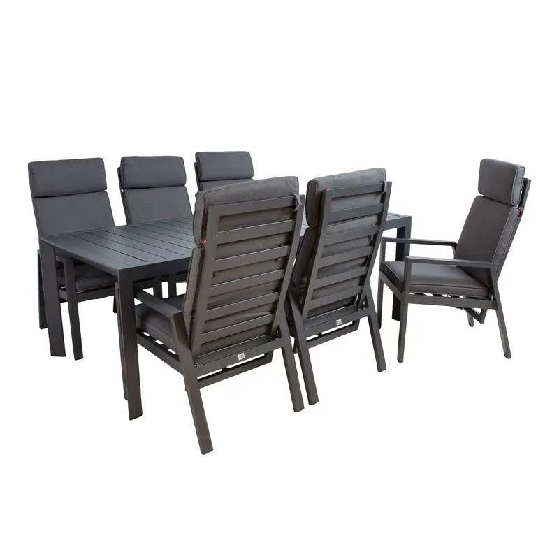 Garden Furniture Set HOME4YOU - Grå - Hagemøbler - Hagegruppe - Spisegrupper hage
