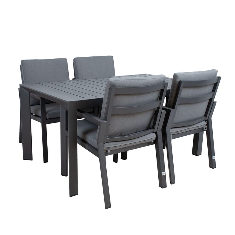 Garden Furniture Set HOME4YOU - mørkegrå - Hagemøbler - Hagegruppe - Spisegrupper hage