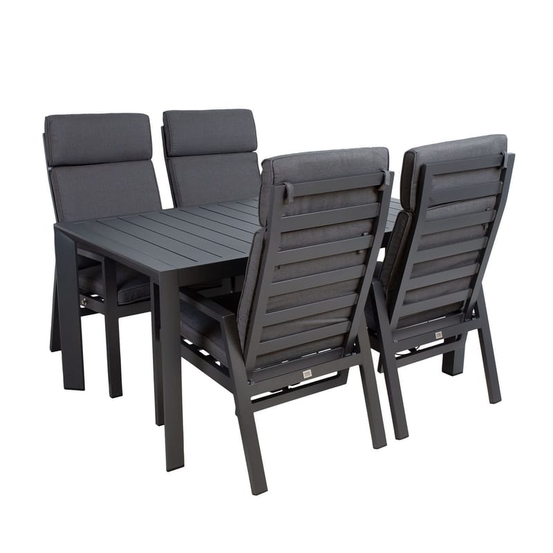 Garden Furniture Set HOME4YOU - mørkegrå - Hagemøbler - Hagegruppe - Spisegrupper hage
