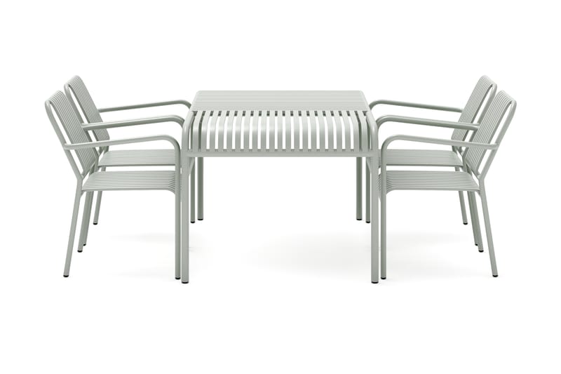 Gardeno Spisegruppe 150 cm med 4 Gardeno Stoler Grønn - Comfort Garden - Hagemøbler - Hagegruppe - Spisegrupper hage