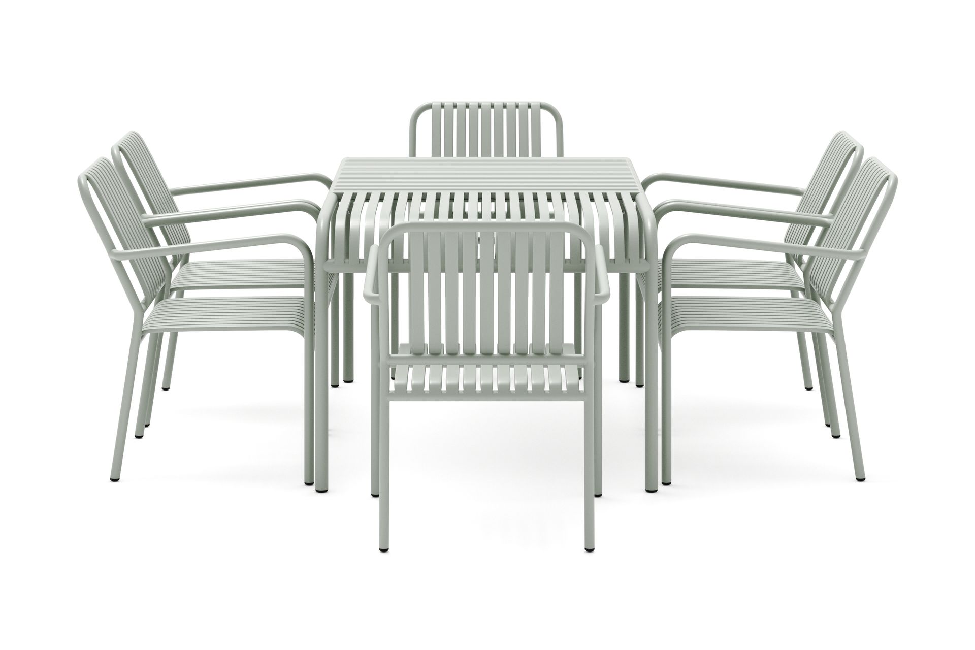 Gardeno Spisegruppe 150 cm med 6 Gardeno Stoler Grønn - Comfort Garden - Hagemøbler - Hagegruppe - Spisegrupper hage