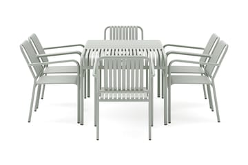 Gardeno Spisegruppe 150 cm med 6 Gardeno Stoler Grønn - Comfort Garden - Hagemøbler - Hagegruppe - Spisegrupper hage
