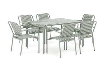 Gardeno Spisegruppe 150 cm med 6 Gardeno Stoler Grønn - Comfort Garden - Hagemøbler - Hagegruppe - Spisegrupper hage