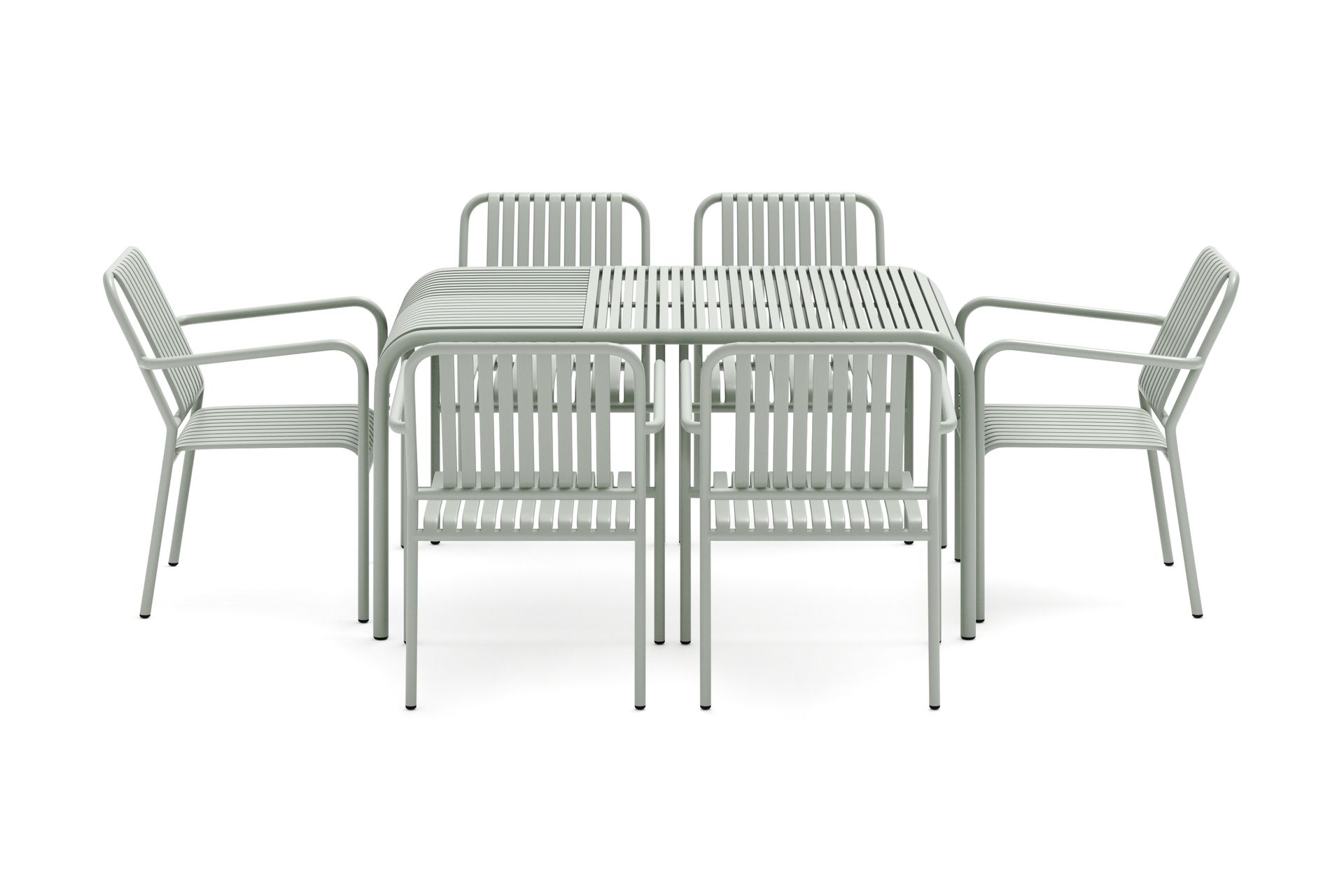 Gardeno Spisegruppe 150 cm med 6 Gardeno Stoler Grønn - Comfort Garden - Hagemøbler - Hagegruppe - Spisegrupper hage