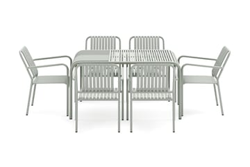 Gardeno Spisegruppe 150 cm med 6 Gardeno Stoler Grønn - Comfort Garden - Hagemøbler - Hagegruppe - Spisegrupper hage