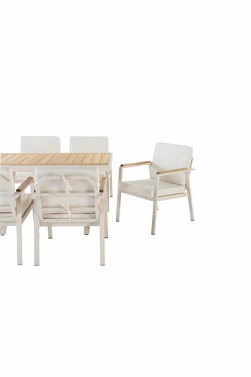 Hagebord- og stolesett Atelier Del Sofa Monte (56 x 78 x 56 cm) krem 7 deler - Hagemøbler - Hagegruppe - Spisegrupper hage