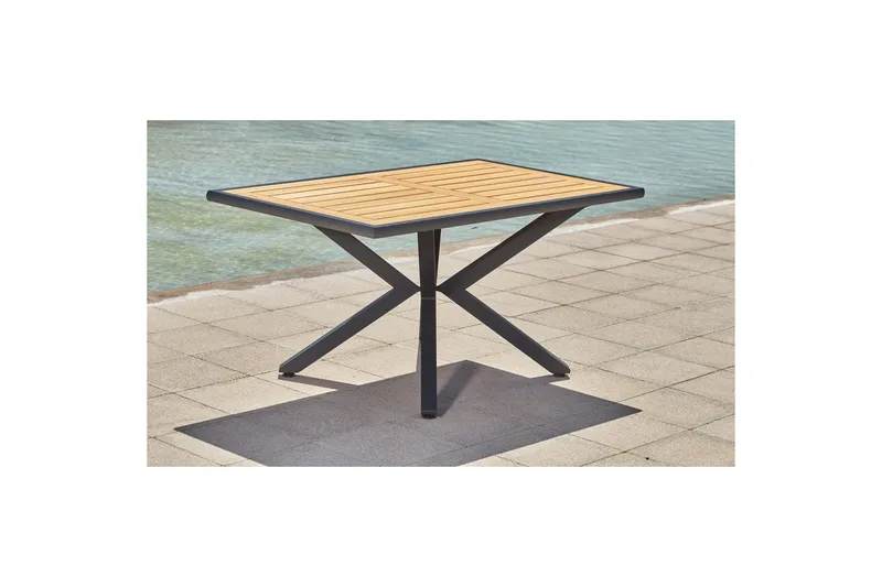 Hagebord- og stolsett (7 deler) Narellan Grå Valnøtt - Grå Valnøtt - Hagemøbler - Hagegruppe - Spisegrupper hage