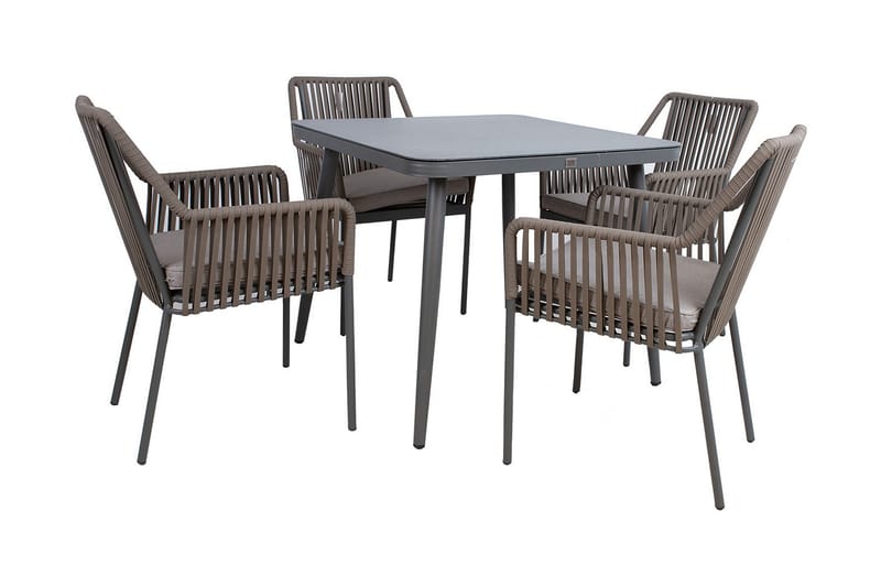 Andros Spisegruppe med 4 Stoler - Hagemøbler - Hagegruppe - Spisegrupper hage