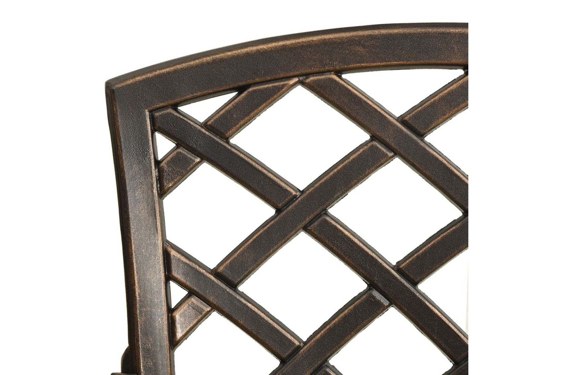 Bistrosett 3 deler støpt aluminium bronse - Brun - Hagemøbler - Hagegruppe - Spisegrupper hage