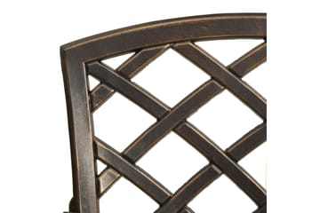 Bistrosett 3 deler støpt aluminium bronse - Brun - Hagemøbler - Hagegruppe - Spisegrupper hage