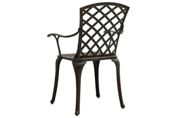Bistrosett 3 deler støpt aluminium bronse - Brun - Hagemøbler - Hagegruppe - Spisegrupper hage