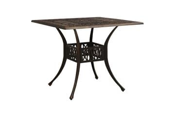 Bistrosett 3 deler støpt aluminium bronse - Brun - Hagemøbler - Hagegruppe - Spisegrupper hage