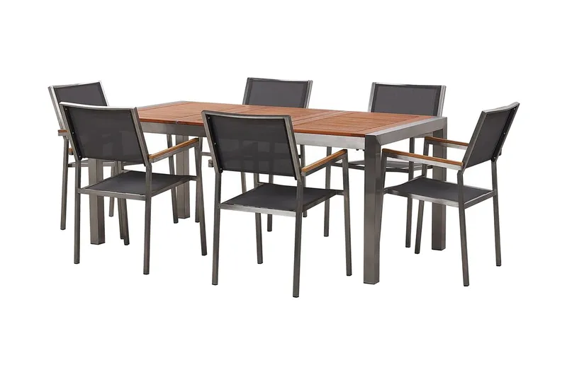 Bofors Spisegruppe + 6 Rottingstoler, Brun