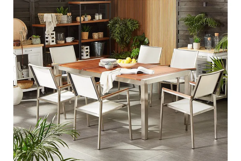 Bofors Spisegruppe + 6 Rottingstoler - Brun - Hagemøbler - Hagegruppe - Spisegrupper hage