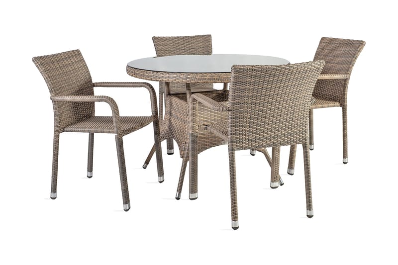 Cafesett LARACHE bord og 4 stoler - Spisegrupper hage