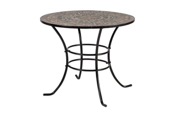Cafesett MOSAIC bord og 4 stoler metall/svart - Hagemøbler - Hagegruppe - Spisegrupper hage
