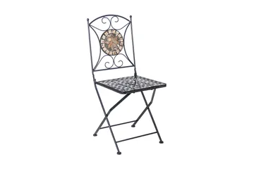 Cafesett MOSAIC bord og 4 stoler metall/svart - Hagemøbler - Hagegruppe - Spisegrupper hage