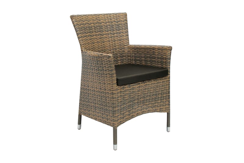 Cafesett WICKER bord og 2 stoler 73x73xH71cm - Spisegrupper hage