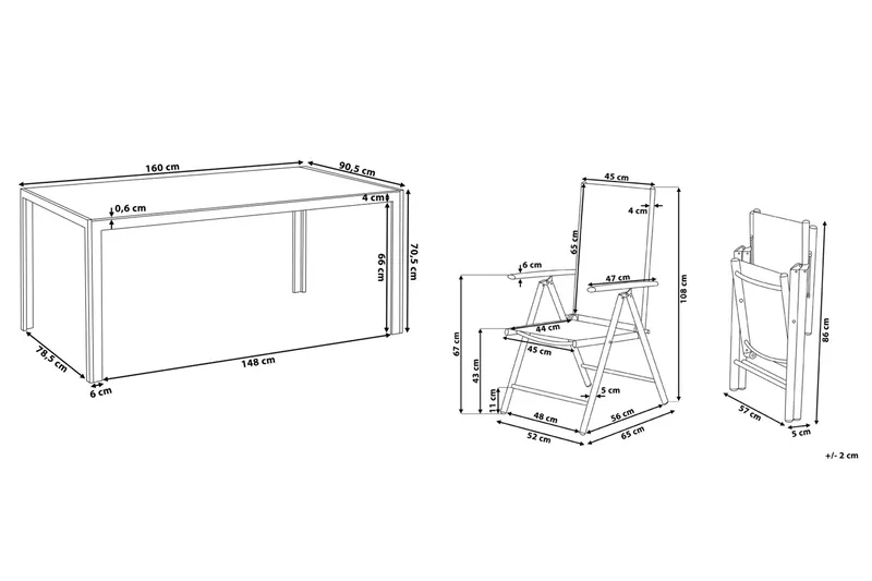 Catania Spisegruppe Med 6 Stoler - Grå - Hagemøbler - Hagegruppe - Spisegrupper hage
