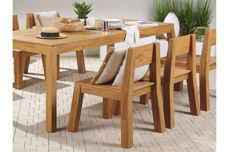 Coteto Spisegruppe 225 cm + 6 Stoler - Akasie - Hagemøbler - Hagegruppe - Spisegrupper hage