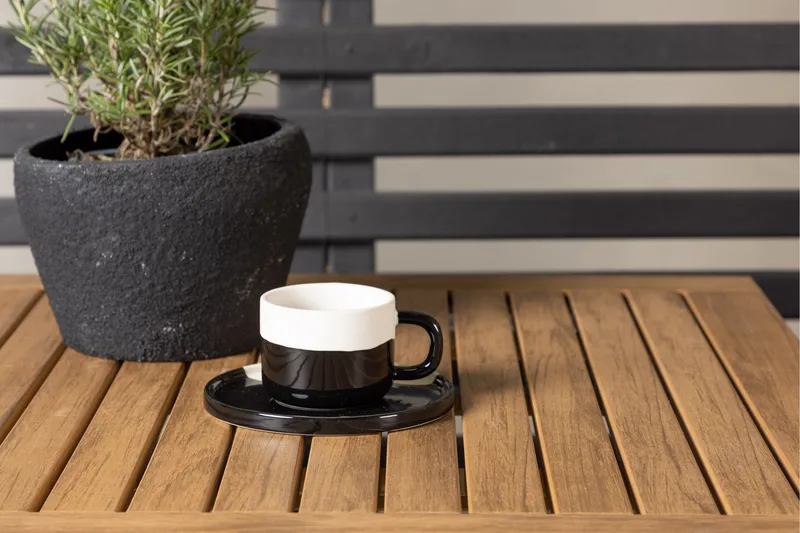 Diego Spisegruppe 70 cm + 2 Bois Karmstoler - Grønn/Brun - Hagemøbler - Hagegruppe - Spisegrupper hage