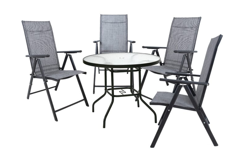 Dublin Spisegruppe med 4 Posisjonsstoler - Hagemøbler - Hagegruppe - Spisegrupper hage