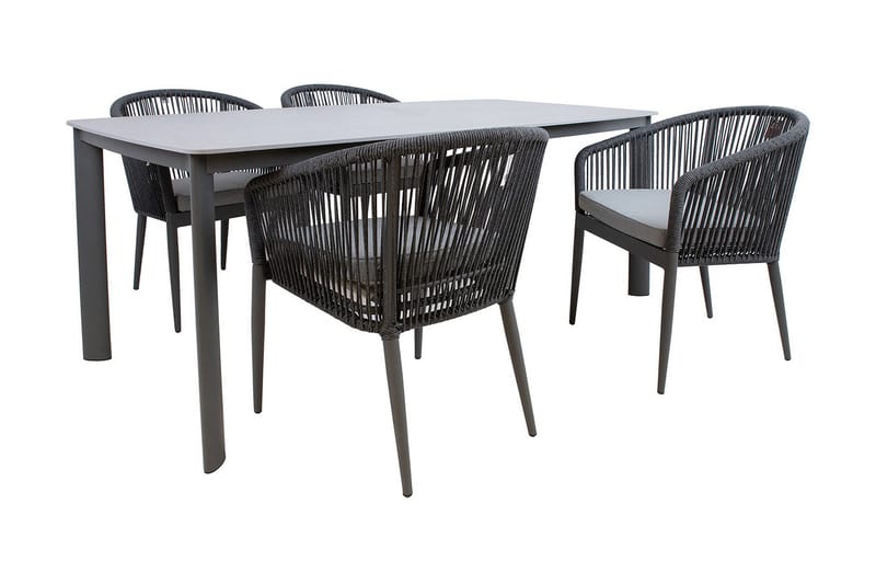 Ecco Spisegruppe med 4 Stoler - Hagemøbler - Hagegruppe - Spisegrupper hage