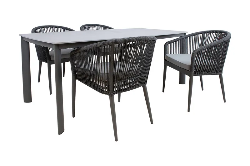 Ecco Spisegruppe med 4 Stoler - Hagemøbler - Hagegruppe - Spisegrupper hage