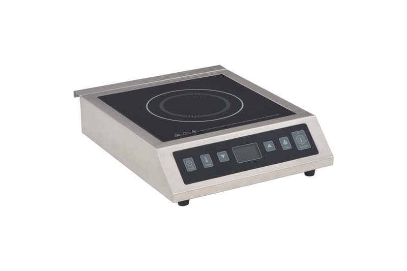 Elektrisk kokeplate med berøringsskjerm 3500 W - Silver - Hagemøbler - Hagegruppe - Spisegrupper hage