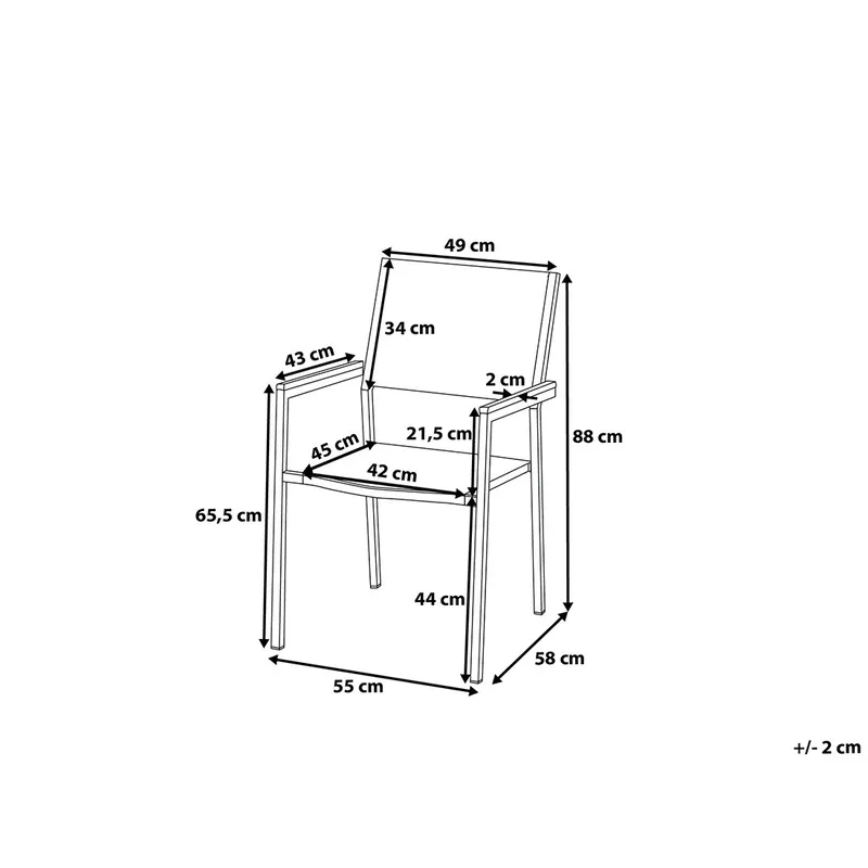 Grosseto Hagegruppe Med Bord + 6 Stoler - Svart - Hagemøbler - Hagegruppe - Spisegrupper hage