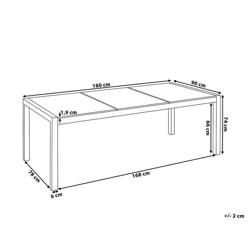 Grosseto Hagegruppe Med Bord + 6 Stoler - Svart - Hagemøbler - Hagegruppe - Spisegrupper hage