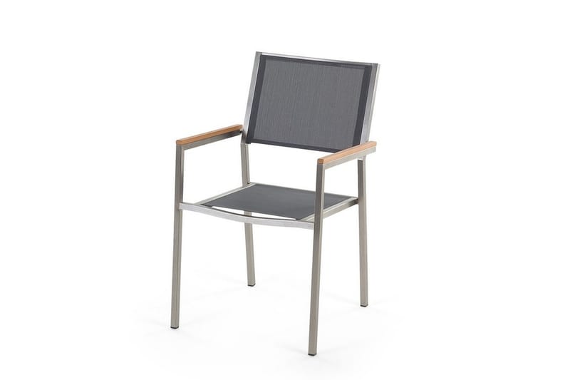Grosseto Hagemøbel 1 Bord + 6 Stoler - Svart - Hagemøbler - Hagegruppe - Spisegrupper hage