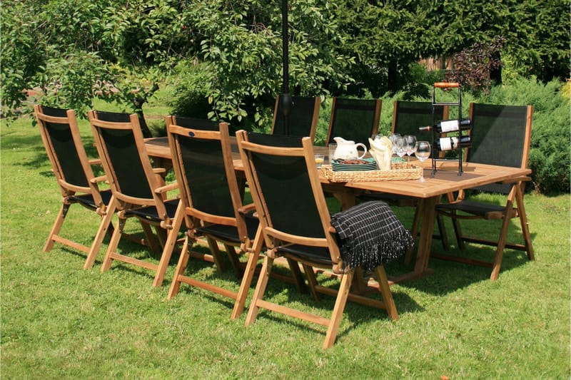 Haegruppe FREMTID bord og 6 stoler - Spisegrupper hage