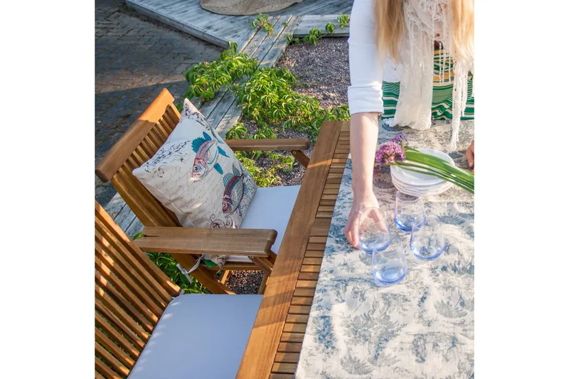 Hagegruppe FINLAY bord og 4 stoler 110x75xH72cm Akasie - Hagemøbler - Hagegruppe - Spisegrupper hage